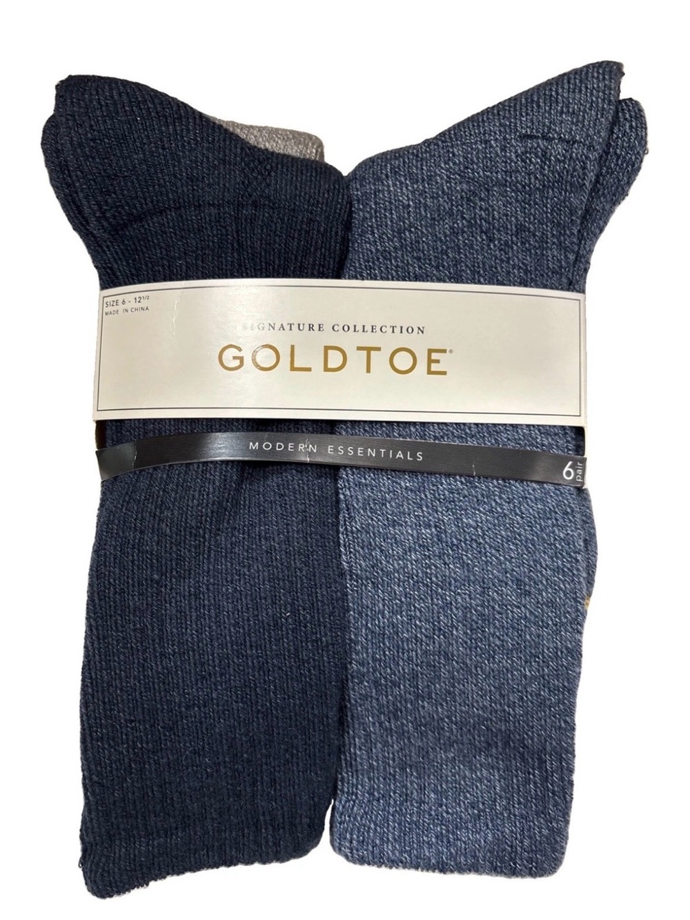 Gold Toe Solid Color Socks Dress Crew Casual Work NWT 6 Pack Men's Sz L 6-12.5